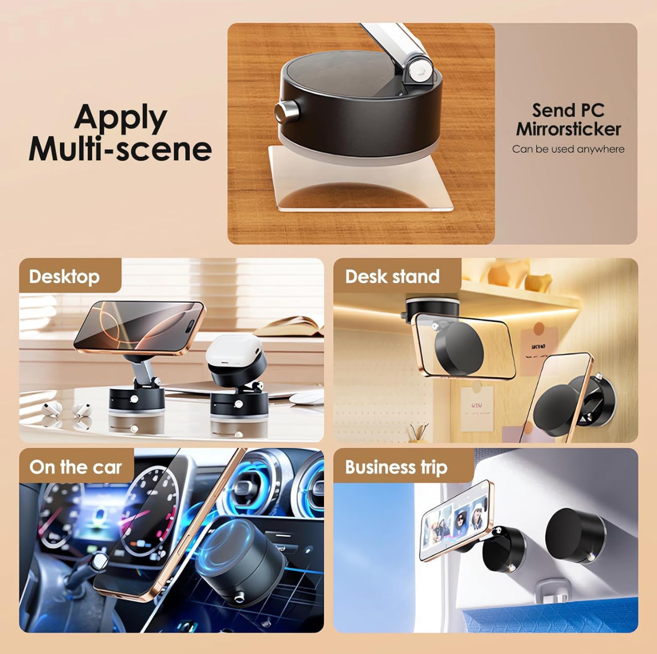 Magnetic Phone Holder for Car and Desk