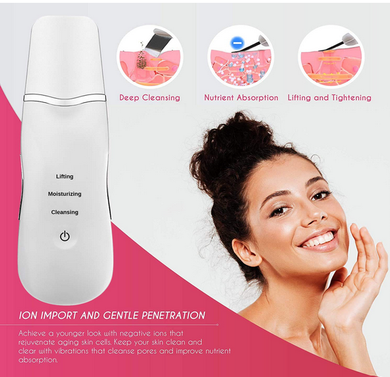 Ultrasonic Skin Scrubber – Deep Cleansing & Blackhead Remover