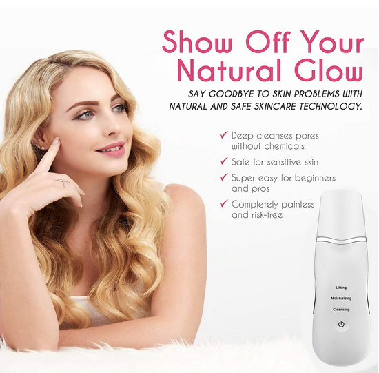 Ultrasonic Skin Scrubber – Deep Cleansing & Blackhead Remover