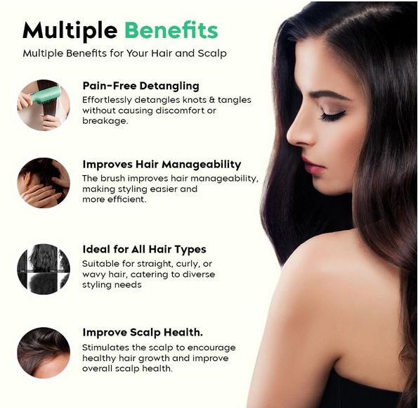 EasyPull Comb – Anti-Static Massage Hair Brush