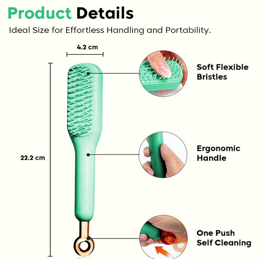 EasyPull Comb – Anti-Static Massage Hair Brush