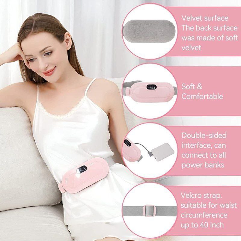 Heating Pad For Period Cramps, Portable Cordless Electric Belt Pain Relief Device